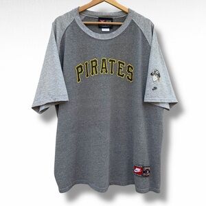 Vintage Nike Cooperstown Collection Pittsburgh Pirates T-Shirt Gray Size XL